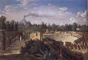 Jakob Philipp Hackert View of the Ruins of the Antique Theatre of Pompei